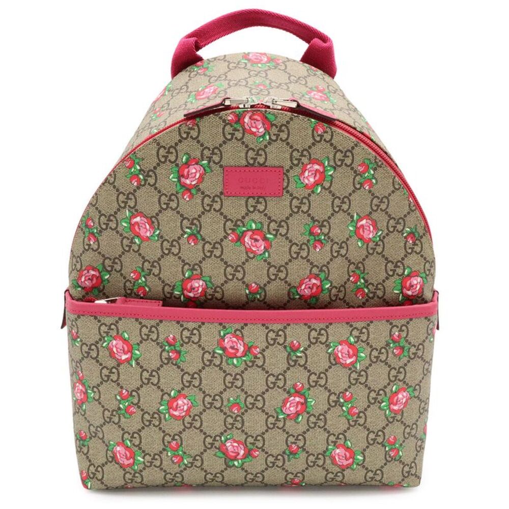 Gucci GG Supreme Children's Backpack Rose Print